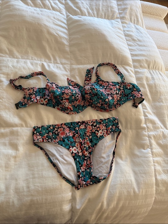 Freya Other - Freya Teal Green and Pink Floral Bikini Set